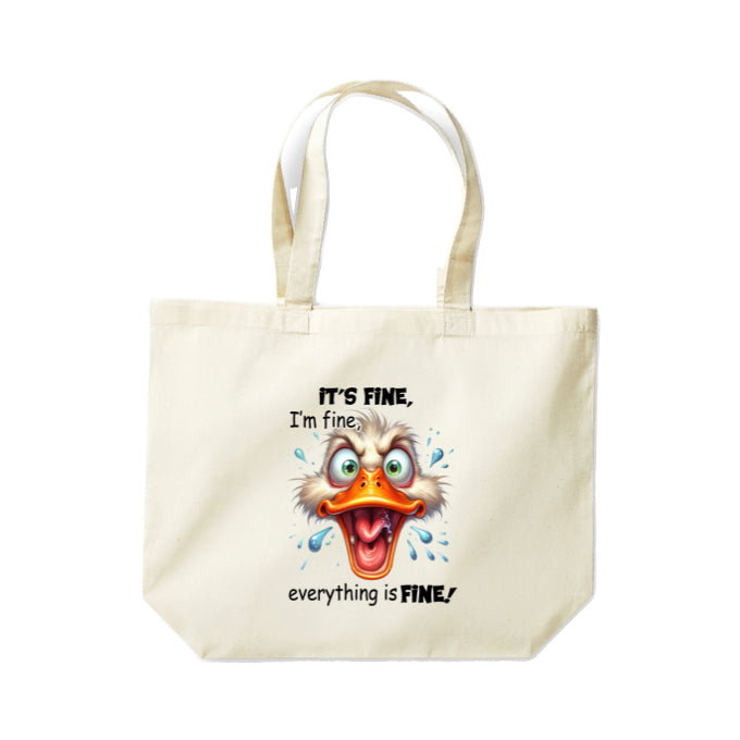 Cotton Tote Bags 18ltr-  Sarcastic Quotes with Ducks