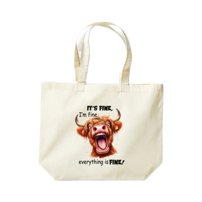 Cotton Tote Bags 18ltr- Sarcastic Quotes with Cows