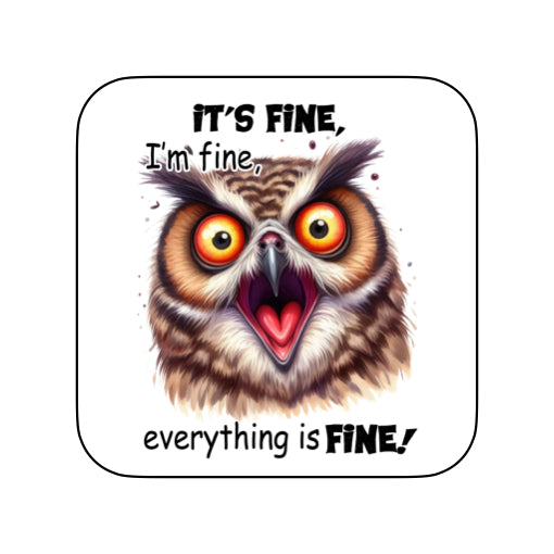 Coasters of Sarcastic Quotes with Owls