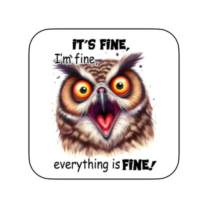 Coasters of Sarcastic Quotes with Owls