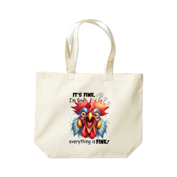 Cotton Tote Bags 18ltr-  Sarcastic Quotes with Chickens