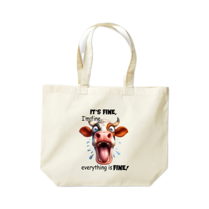 Cotton Tote Bags 18ltr- Sarcastic Quotes with Cows