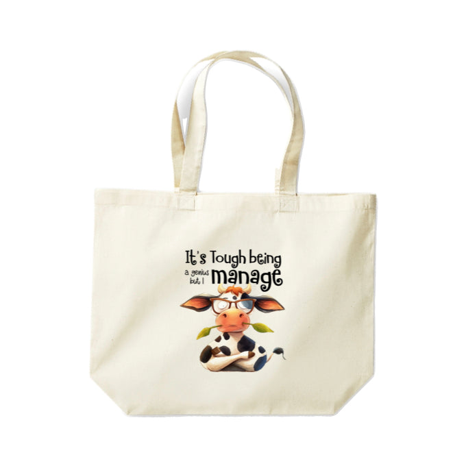 Cotton Tote Bags 18ltr- Sarcastic Quotes with Cows