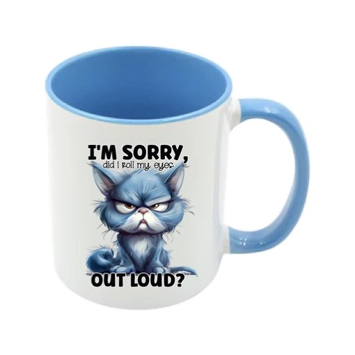 Mug - 11oz - Sarcastic Funny Sayings with 12x images of different cats