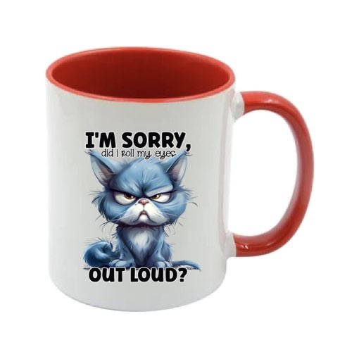 Mug - 11oz - Sarcastic Funny Sayings with 12x images of different cats