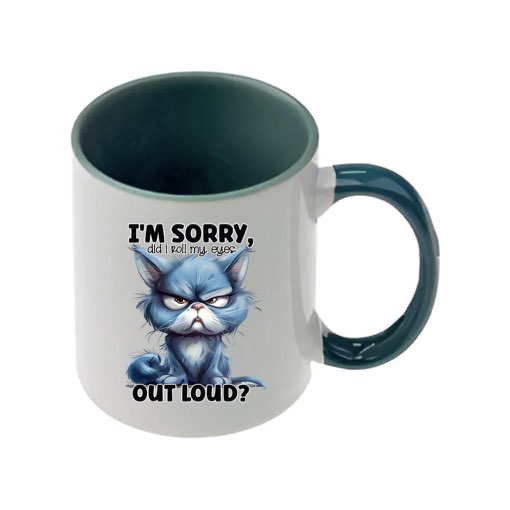 Mug - 11oz - Sarcastic Funny Sayings with 12x images of different cats