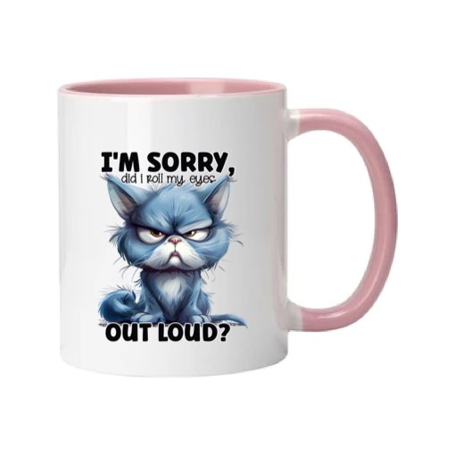 Mug - 11oz - Sarcastic Funny Sayings with 12x images of different cats