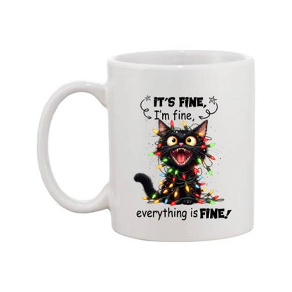 Mug - 11oz - Sarcastic Funny Sayings with 12x images of different cats