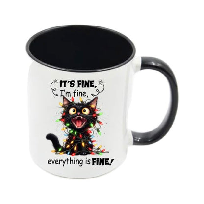 Mug - 11oz - Sarcastic Funny Sayings with 12x images of different cats