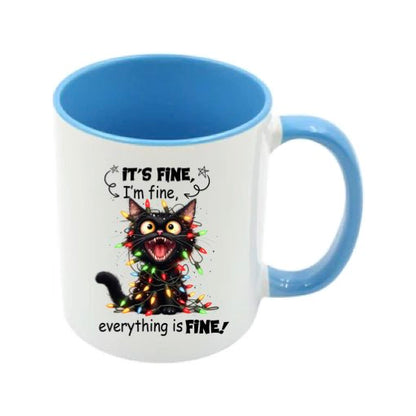 Mug - 11oz - Sarcastic Funny Sayings with 12x images of different cats