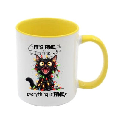 Mug - 11oz - Sarcastic Funny Sayings with 12x images of different cats