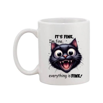 Mug - 11oz - Sarcastic Funny Sayings with 12x images of different cats