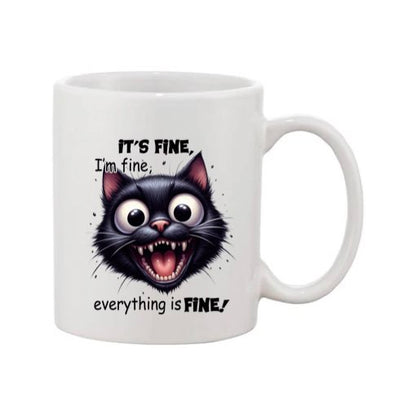 Mug - 11oz - Sarcastic Funny Sayings with 12x images of different cats