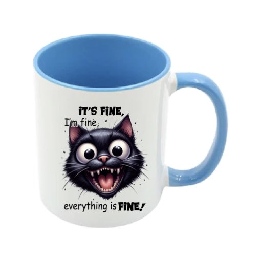 Mug - 11oz - Sarcastic Funny Sayings with 12x images of different cats