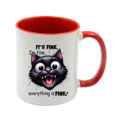 Mug - 11oz - Sarcastic Funny Sayings with 12x images of different cats
