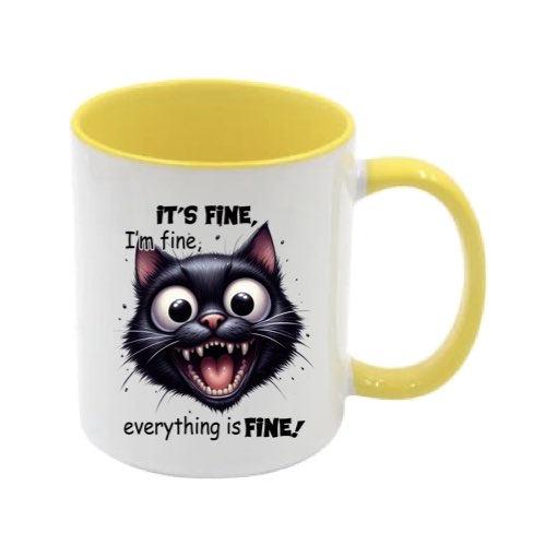 Mug - 11oz - Sarcastic Funny Sayings with 12x images of different cats
