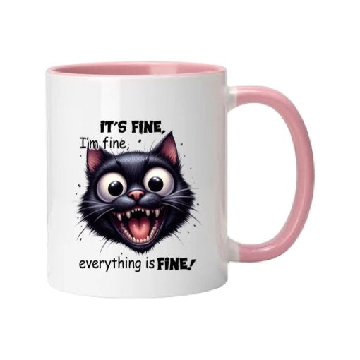 Mug - 11oz - Sarcastic Funny Sayings with 12x images of different cats