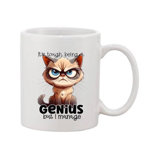 Mug - 11oz - Sarcastic Funny Sayings with 12x images of different cats