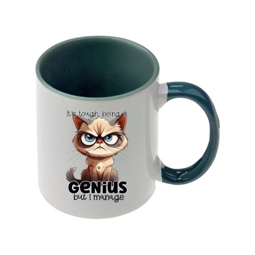 Mug - 11oz - Sarcastic Funny Sayings with 12x images of different cats