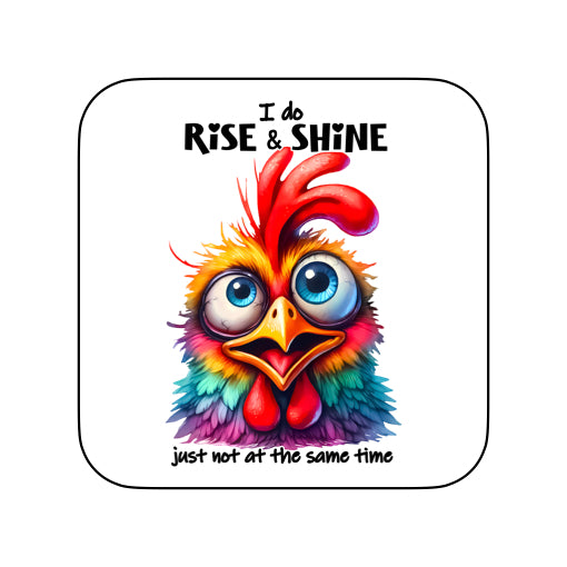 Coasters of Sarcastic Quotes with Chickens