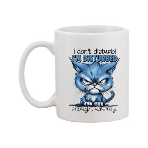 Mug - 11oz - Sarcastic Funny Sayings with 12x images of different cats
