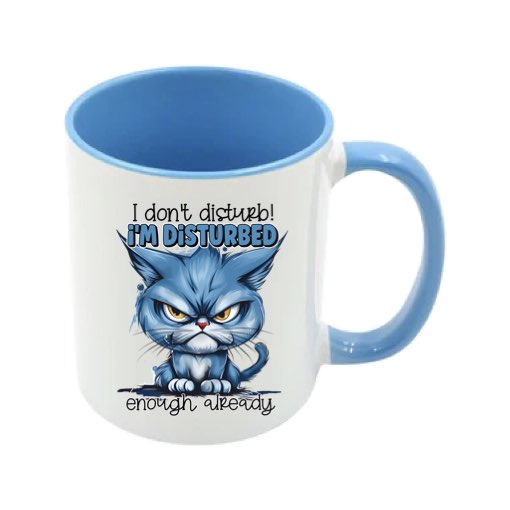 Mug - 11oz - Sarcastic Funny Sayings with 12x images of different cats