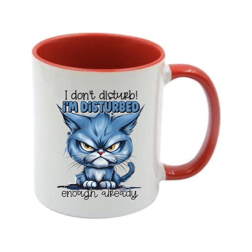 Mug - 11oz - Sarcastic Funny Sayings with 12x images of different cats