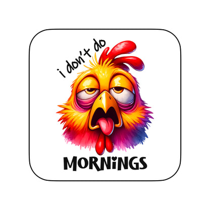 Coasters of Sarcastic Quotes with Chickens