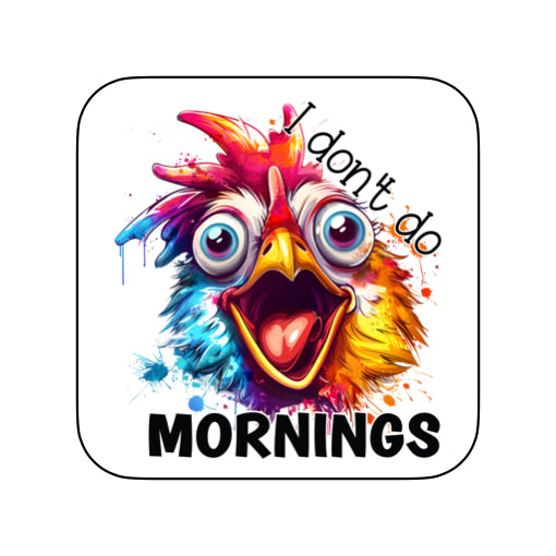 Coasters of Sarcastic Quotes with Chickens