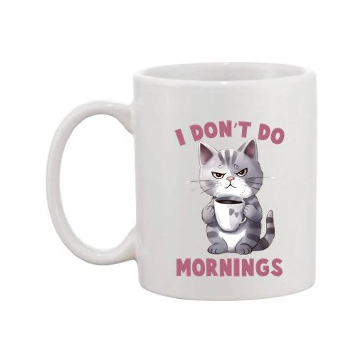 Mug - 11oz - Sarcastic Funny Sayings with 12x images of different cats