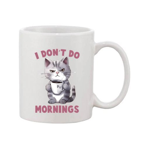 Mug - 11oz - Sarcastic Funny Sayings with 12x images of different cats