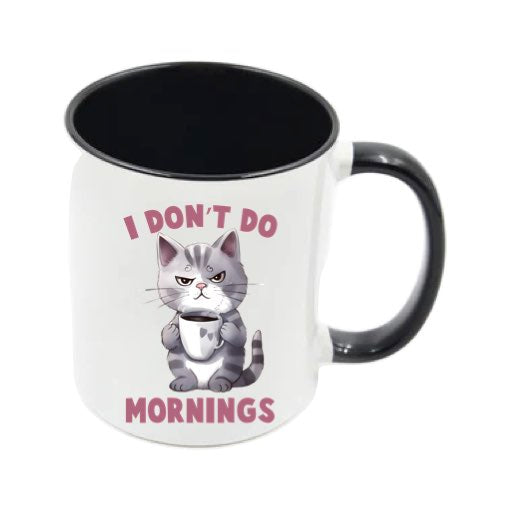 Mug - 11oz - Sarcastic Funny Sayings with 12x images of different cats