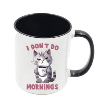 Mug - 11oz - Sarcastic Funny Sayings with 12x images of different cats