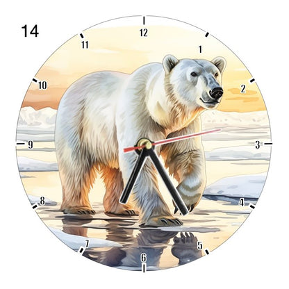 Clocks with 33x different Scenic Polar Bears