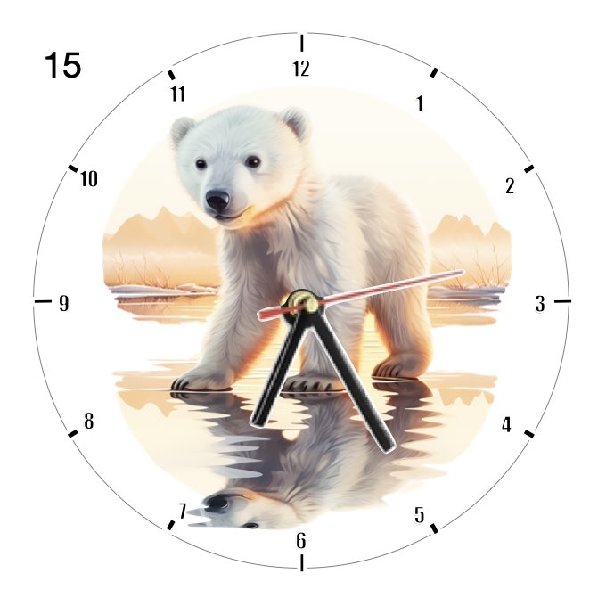 Clocks with 33x different Scenic Polar Bears
