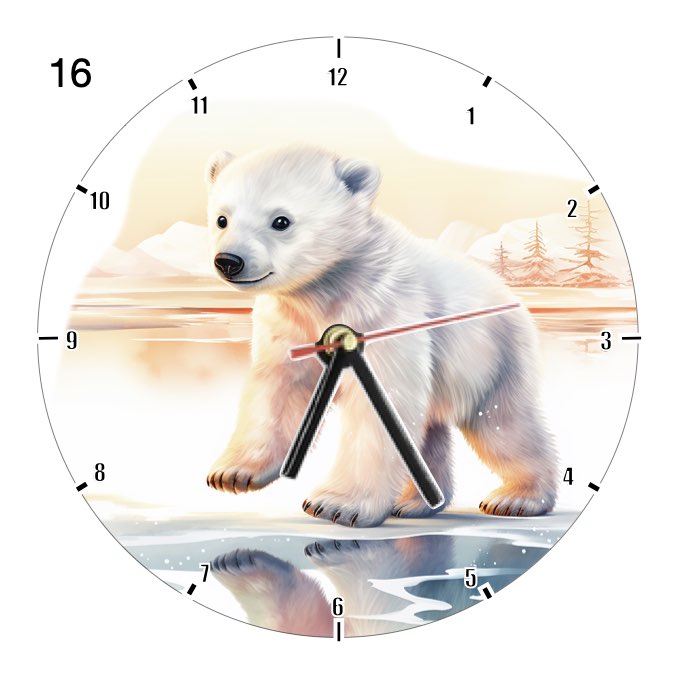 Clocks with 33x different Scenic Polar Bears