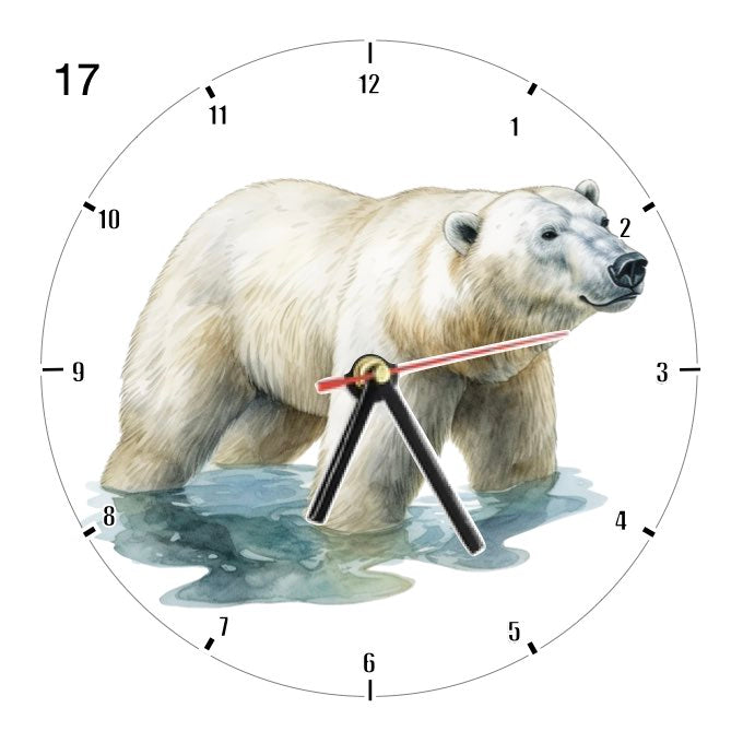 Clocks with 33x different Scenic Polar Bears