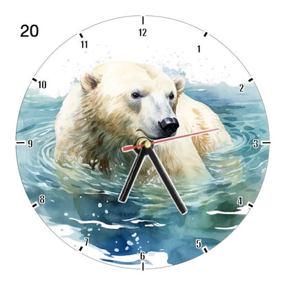 Clocks with 33x different Scenic Polar Bears