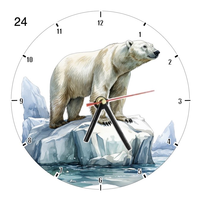 Clocks with 33x different Scenic Polar Bears