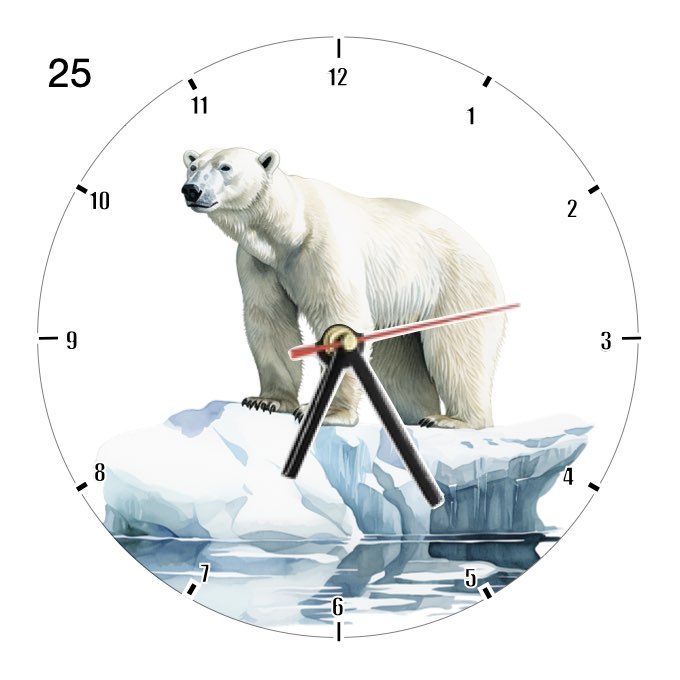 Clocks with 33x different Scenic Polar Bears