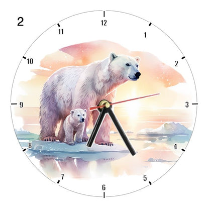 Clocks with 33x different Scenic Polar Bears