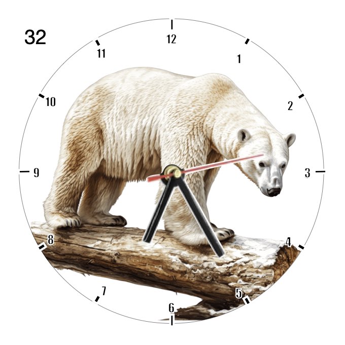 Clocks with 33x different Scenic Polar Bears