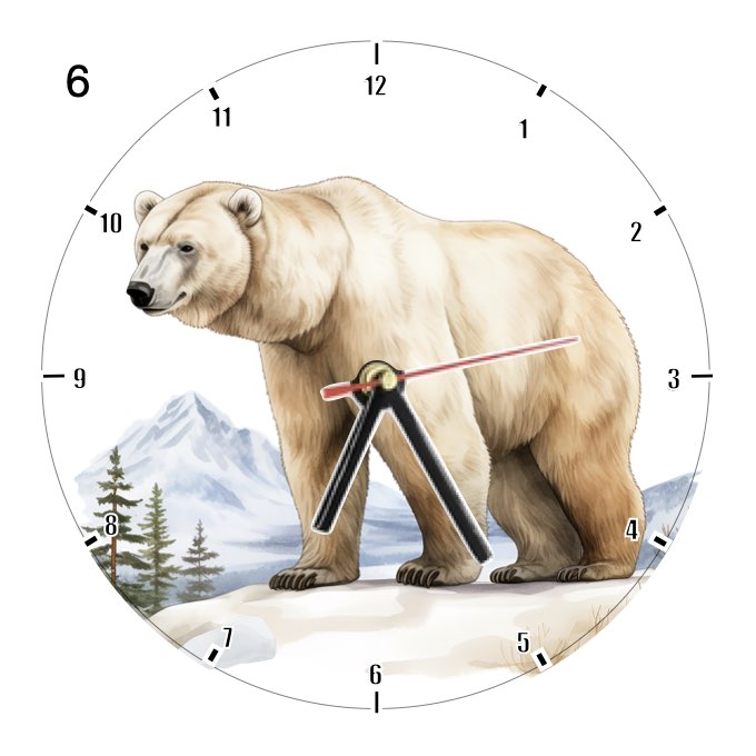 Clocks with 33x different Scenic Polar Bears