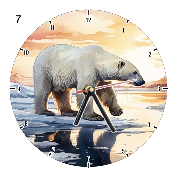 Clocks with 33x different Scenic Polar Bears
