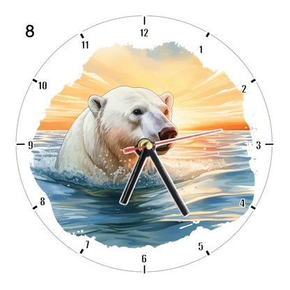 Clocks with 33x different Scenic Polar Bears