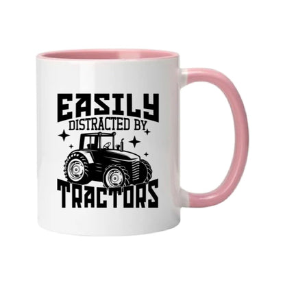 Mug - 11oz - Farmers Saying - 'Easily distracted by tractors' 1a