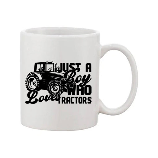 Mug - 11oz - Farmers Saying - 'Just a boy who loves tractors' 1a