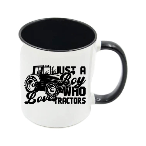 Mug - 11oz - Farmers Saying - 'Just a boy who loves tractors' 1a