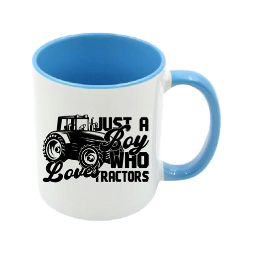 Mug - 11oz - Farmers Saying - 'Just a boy who loves tractors' 1a