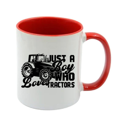 Mug - 11oz - Farmers Saying - 'Just a boy who loves tractors' 1a